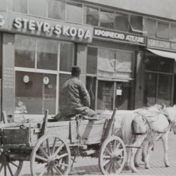 Pferdefuhrwerk in Sofia (1944)